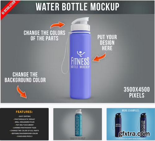 Water Bottle Mockup