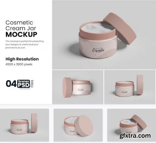 Cosmetic Cream Jar Mockup