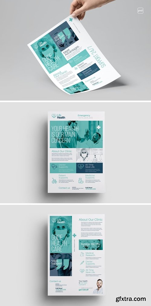 Modern Medical Flyer Templates BKA9PKU