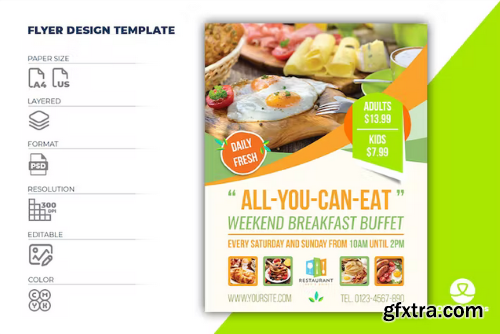 Breakfast Restaurant Flyer Template