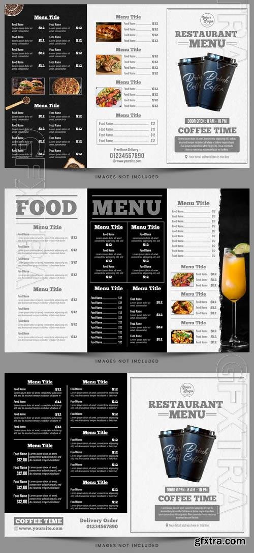 Coffee time restaurant menu psd flyer