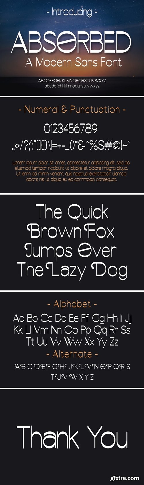 ABSORBED - Modern Sans Font