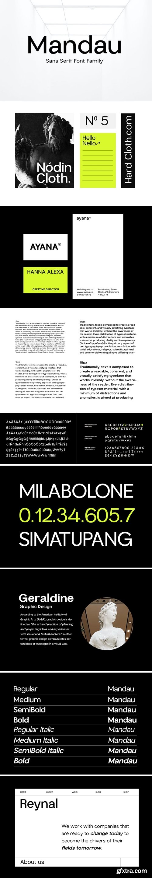 Mandau Sans Serif Font Family