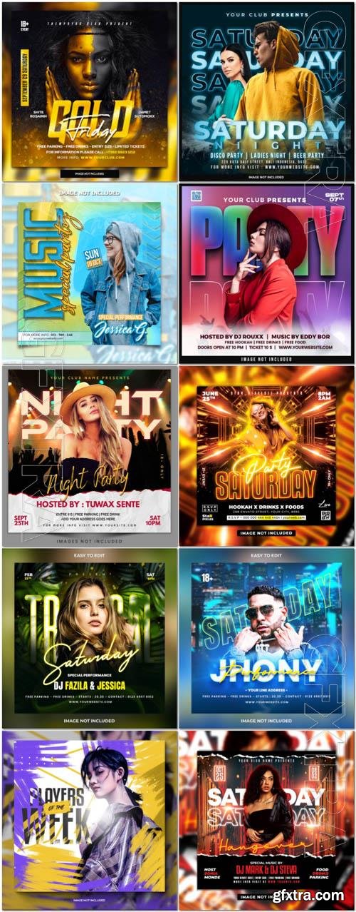 Flyer social media post, psd banner set vol 256