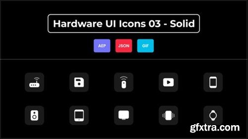 Videohive Hardware UI Icons 03 - Solid 44837074