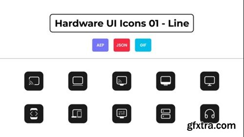 Videohive Hardware UI Icons 01 - Line 44836998