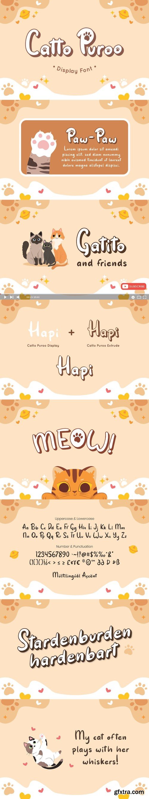 Catto Puroo - Display Font