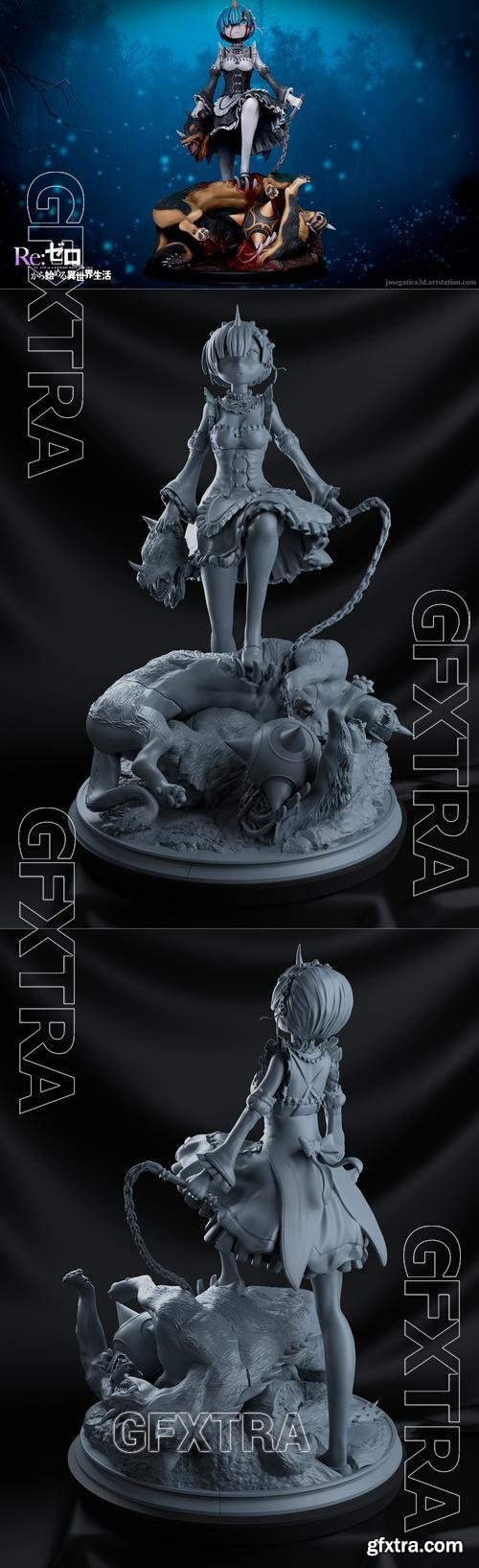 Rem Collectible from Re-Zero &ndash; 3D Print Model