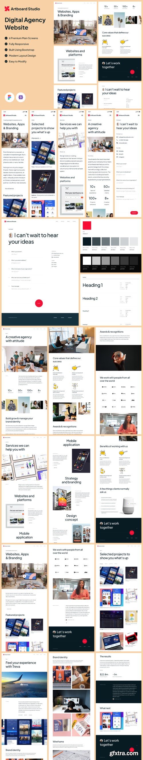 Artboard Studio - Premium Design Agency Template with Figma + Bootstrap