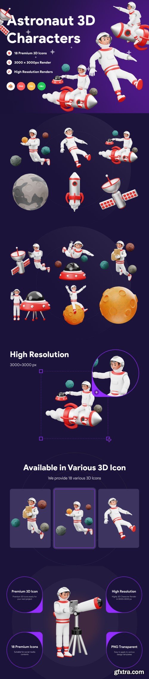 UI8 - Astronaut 3D Character Illustration