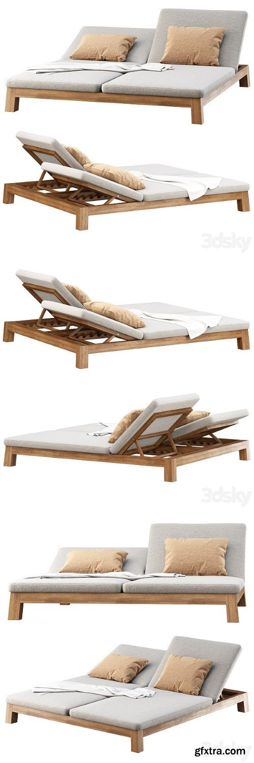 GIJS Double Sun Lounger by Piet Boon