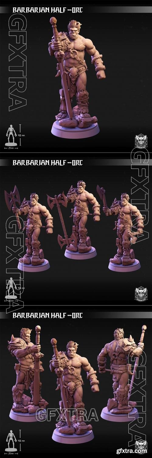 Dungeon Dog - Barbarian Half Orcn &ndash; 3D Print Model