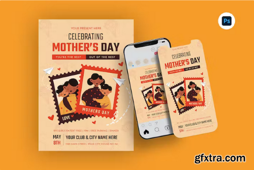 Happy Mother\'s Day Celebration Flyer Template