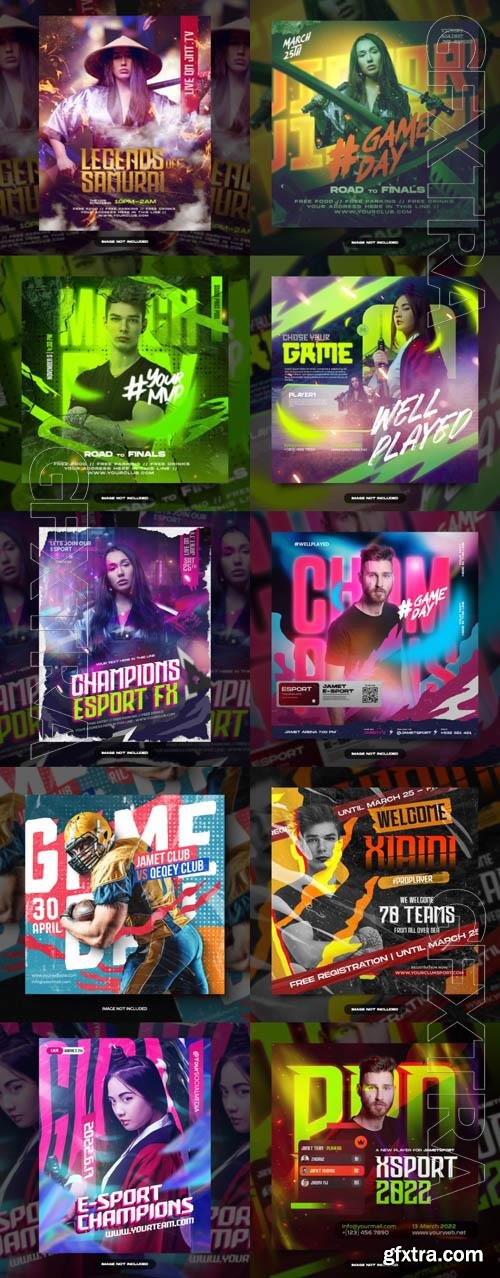 Flyer social media post, psd banner set vol 263