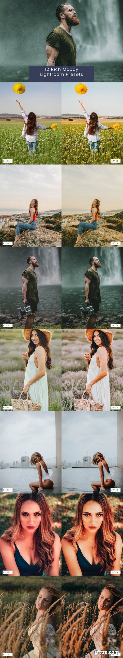 12 Rich Moody Lightroom Presets