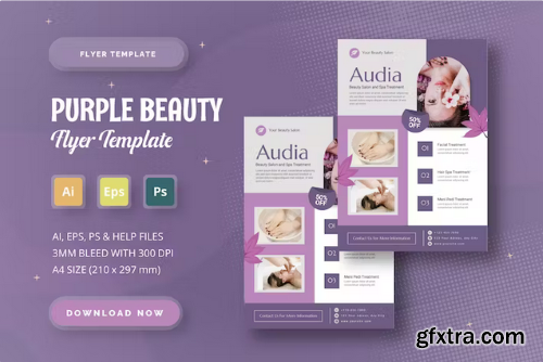 Purple Beauty Spa - Flyer Template