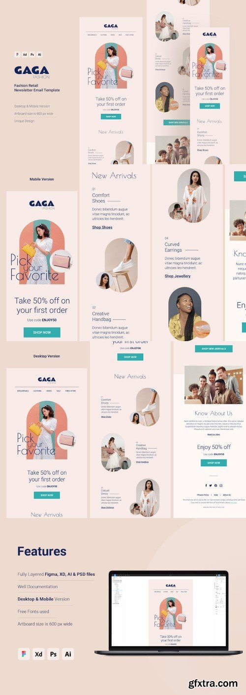 GAGA - Fashion Retail Newsletter Email Template