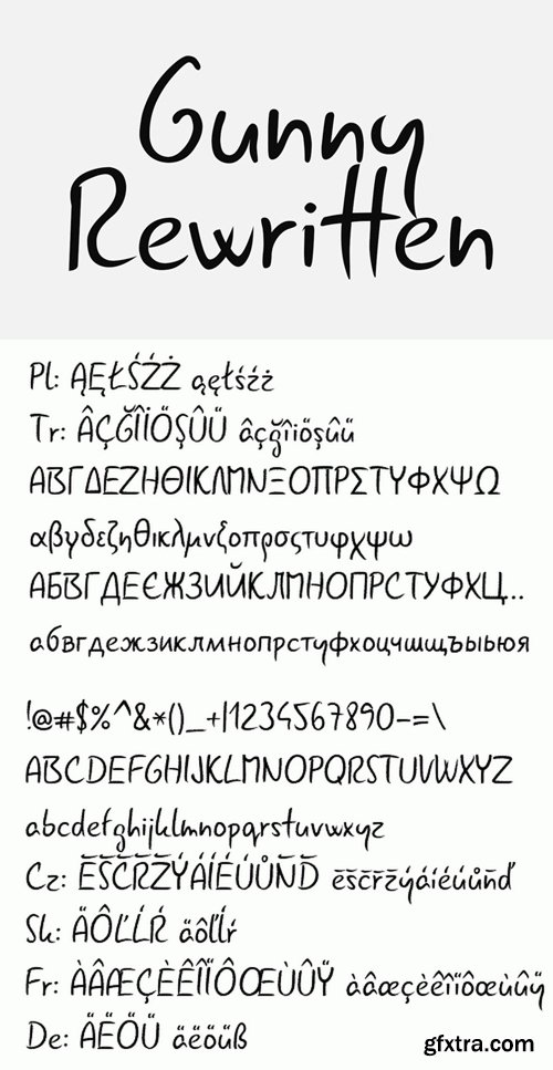 Gunny Rewritten Font