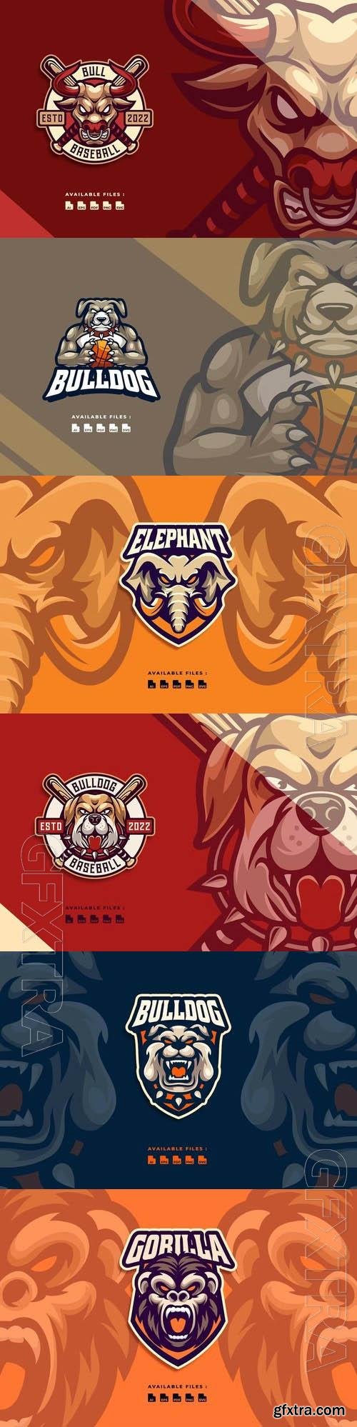 Mascot logo vector set vol 6