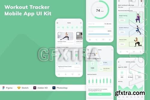 Workout Tracker Mobile App UI Kit FCNZ2WW