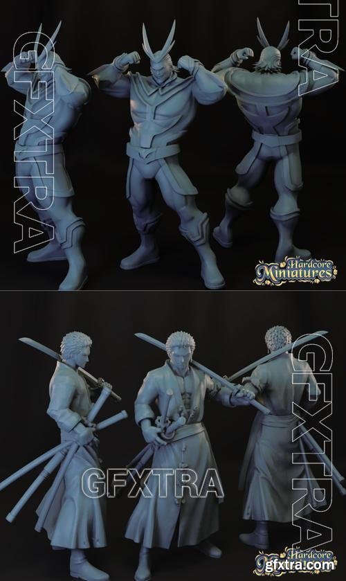 All Might and Zoro &ndash; 3D Print Model