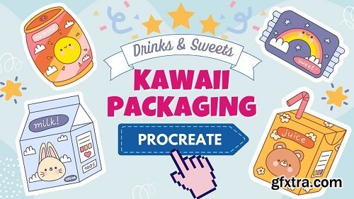 Cute Food Packaging: Kawaii Drinks & Candy | Procreate Drawing for Beginners