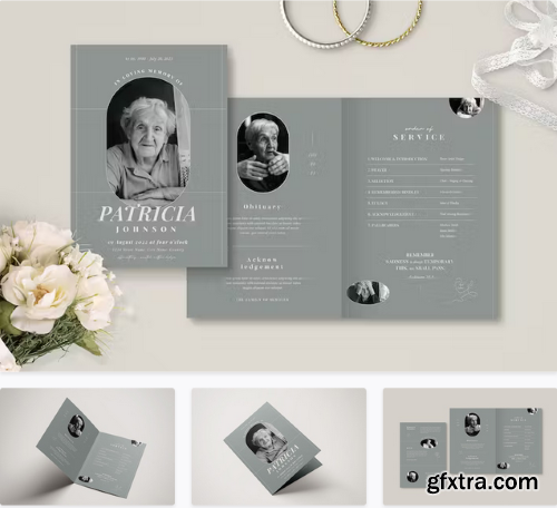 Simple & Classic Funeral Program Template