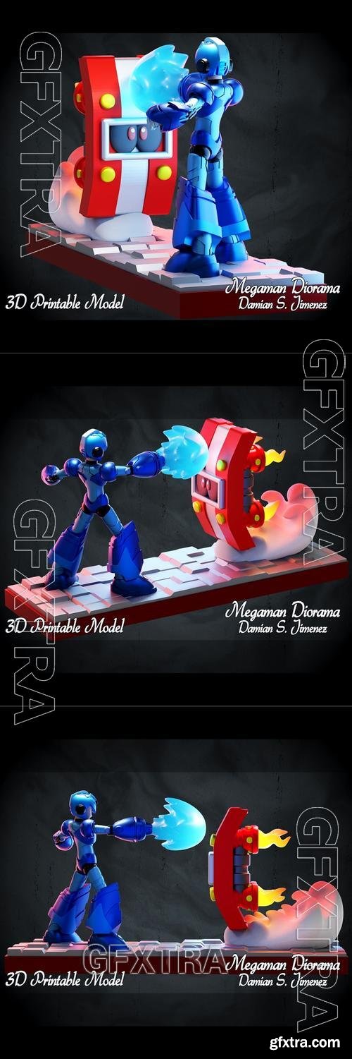 Megaman Diorama &ndash; 3D Print Model