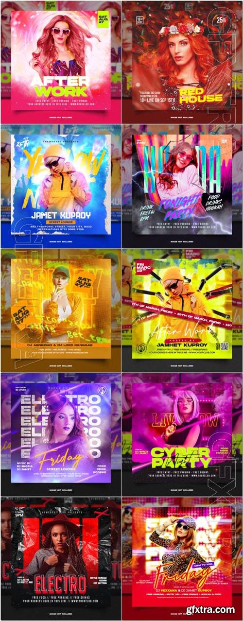 Flyer social media post, psd banner set vol 271