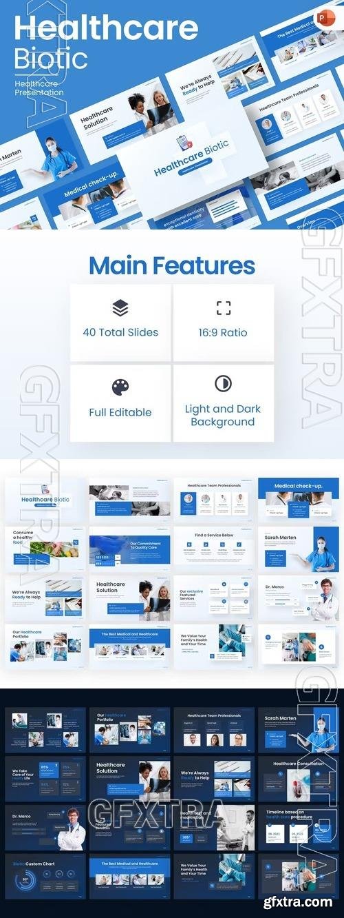 Healthcare Biotic PowerPoint Template N4K9QMW