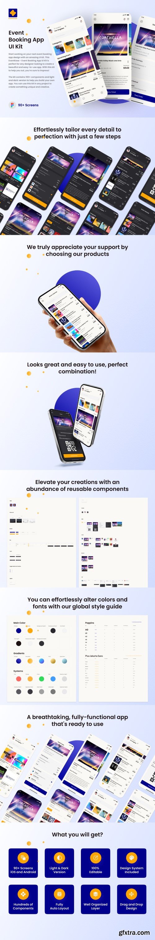 EventEase - Event Booking App UI Kit