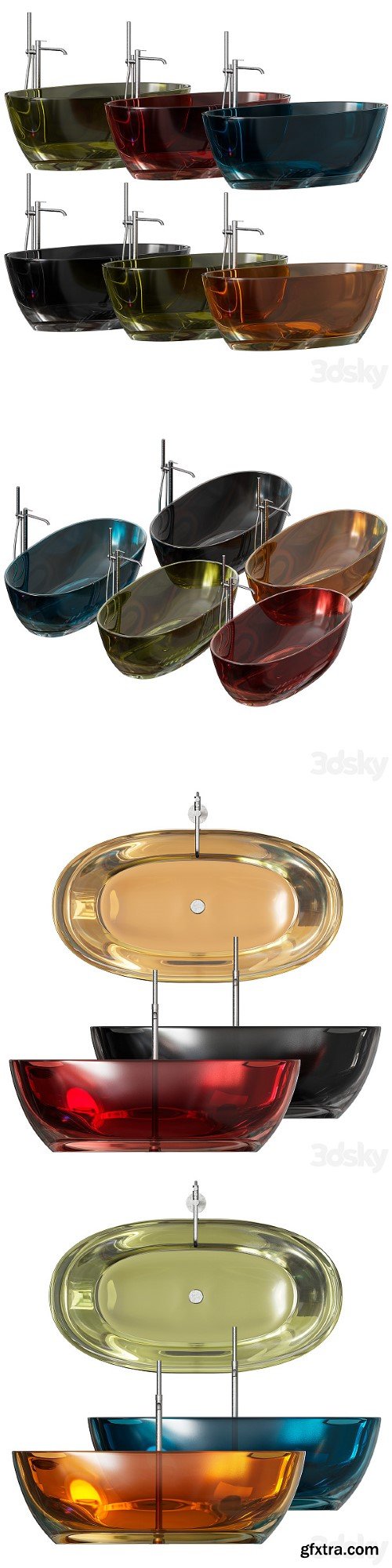 Reflex Color Bathtub by Antonio Lupi