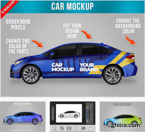 Car Mockup - Side View