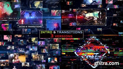 Videohive Cyber Network Intro and Transitions 44033471