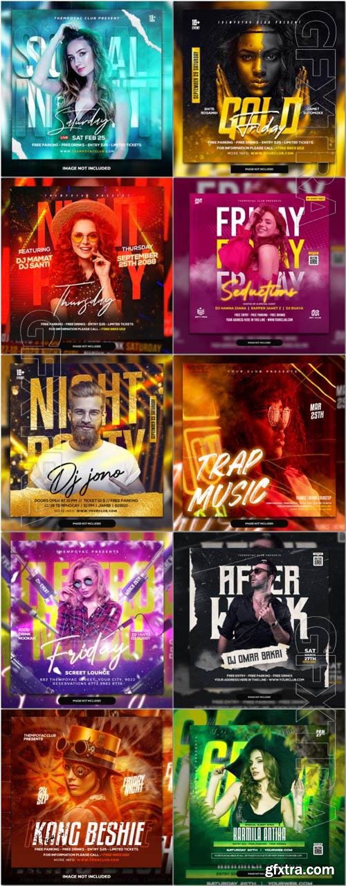 Flyer social media post, psd banner set vol 281