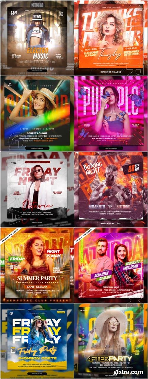 Flyer social media post, psd banner set vol 277