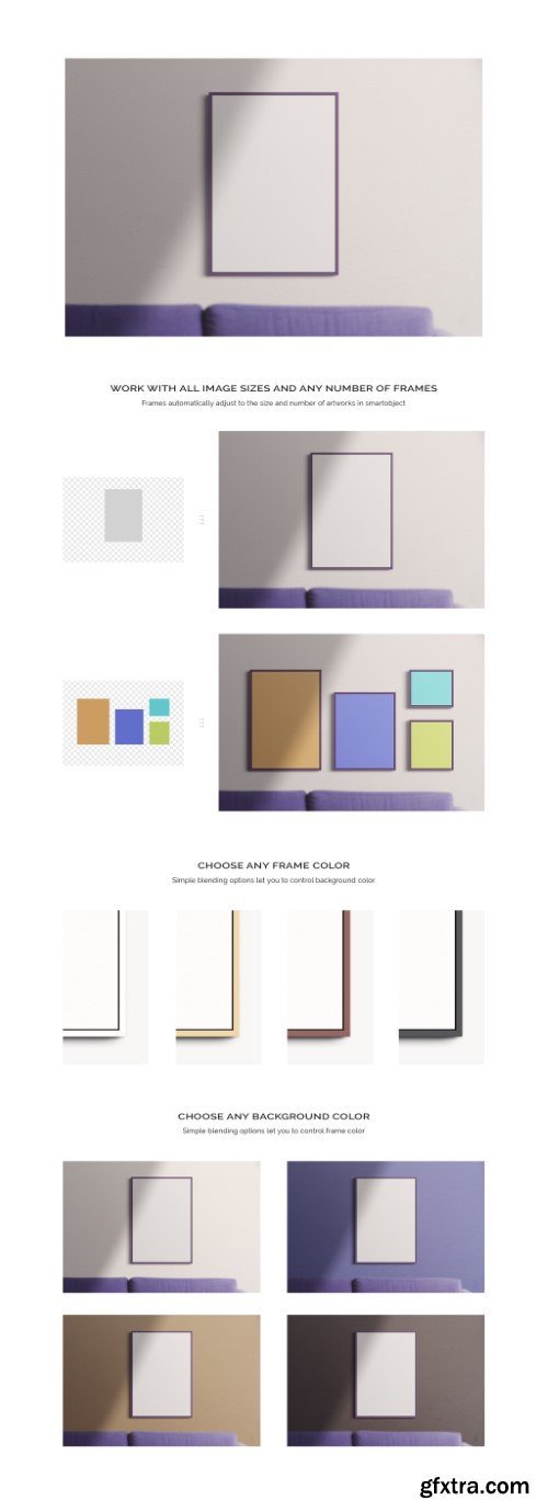 Interior Frame Wall Art Poster Indoor Mockup Template 584731633