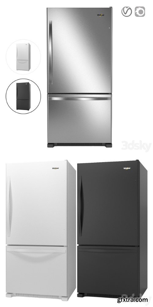 Whirlpool 33-inches wide Bottom-Freezer Refrigerator3