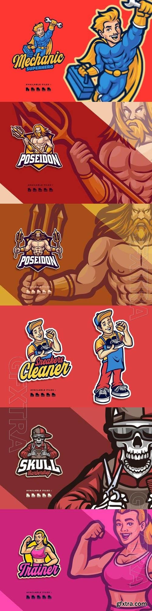 Mascot logo vector set vol 9 design