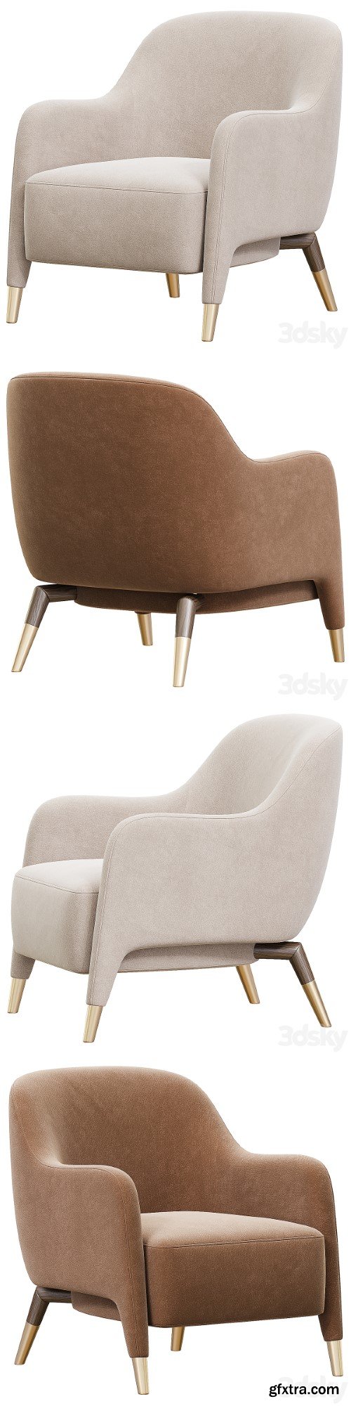 Armchair in Linen Molteni