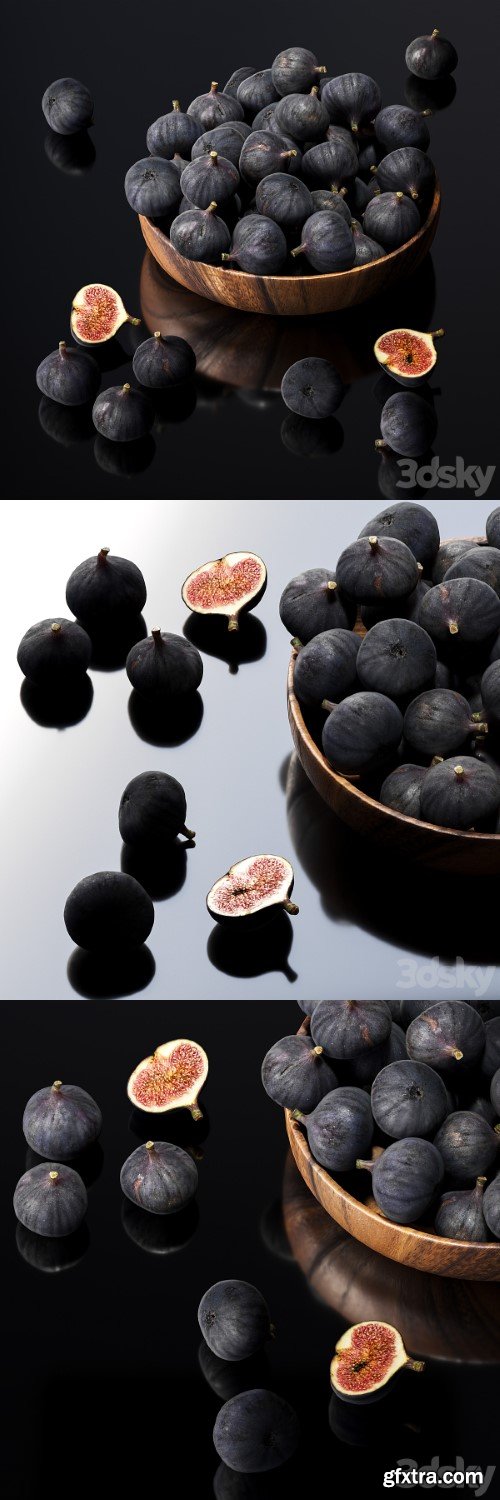 Figs in a wooden bowl