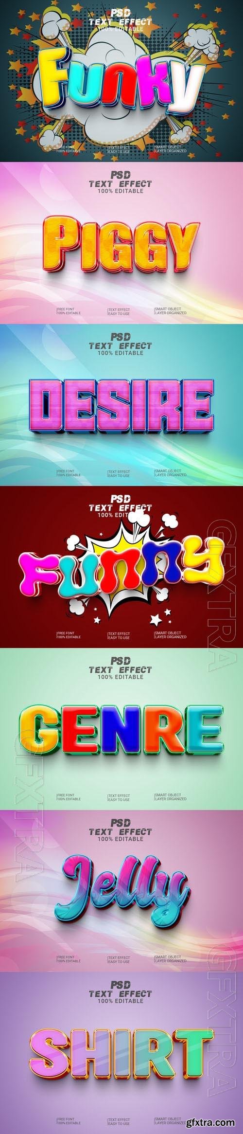 Psd style text effect editable set vol 437 