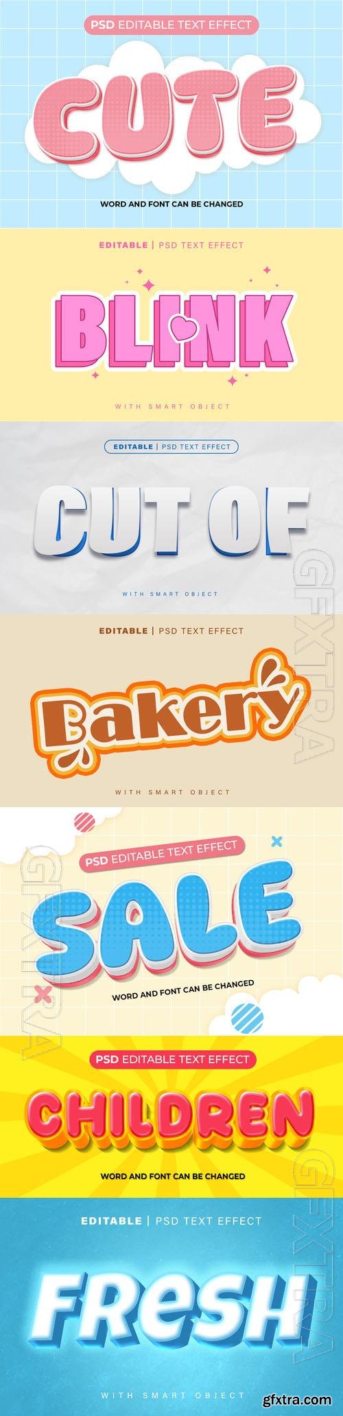 Psd style text effect editable set vol 430 