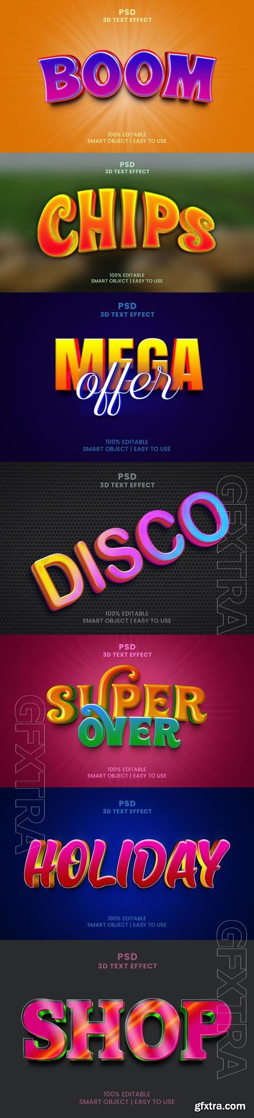 Psd style text effect editable set vol 428 