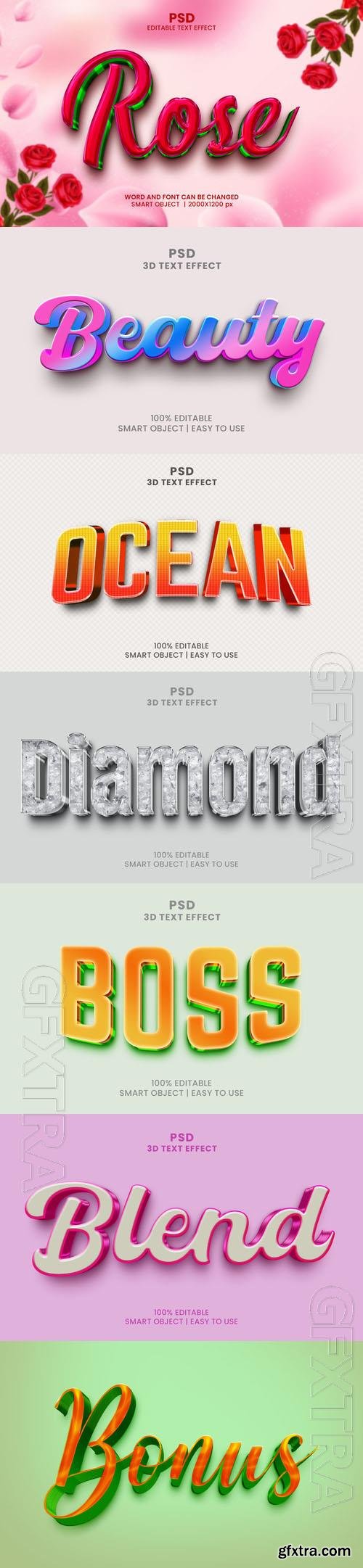 Psd style text effect editable set vol 427 