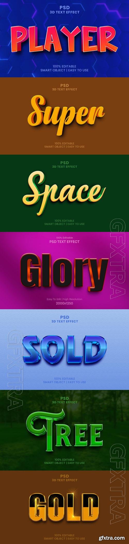 Psd style text effect editable set vol 426 