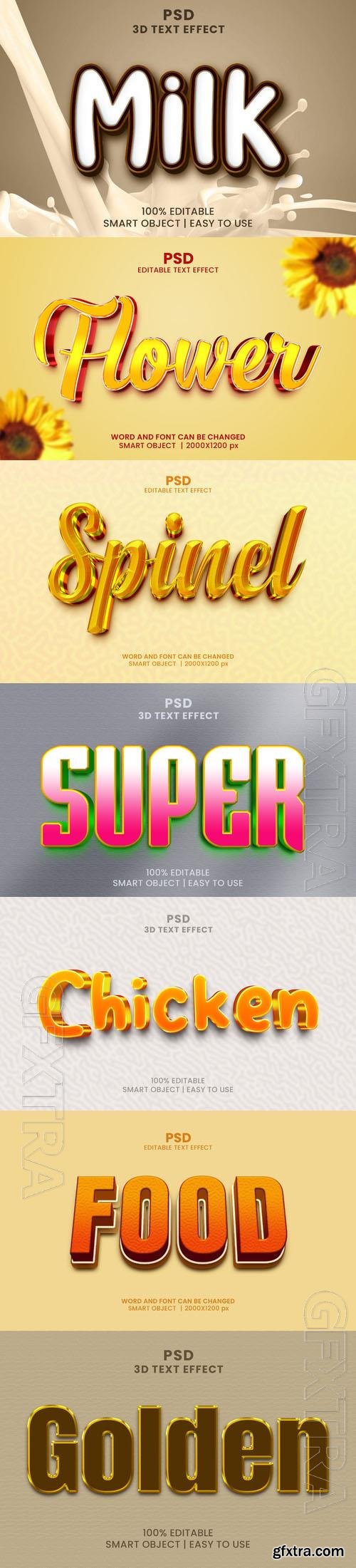 Psd style text effect editable set vol 425 