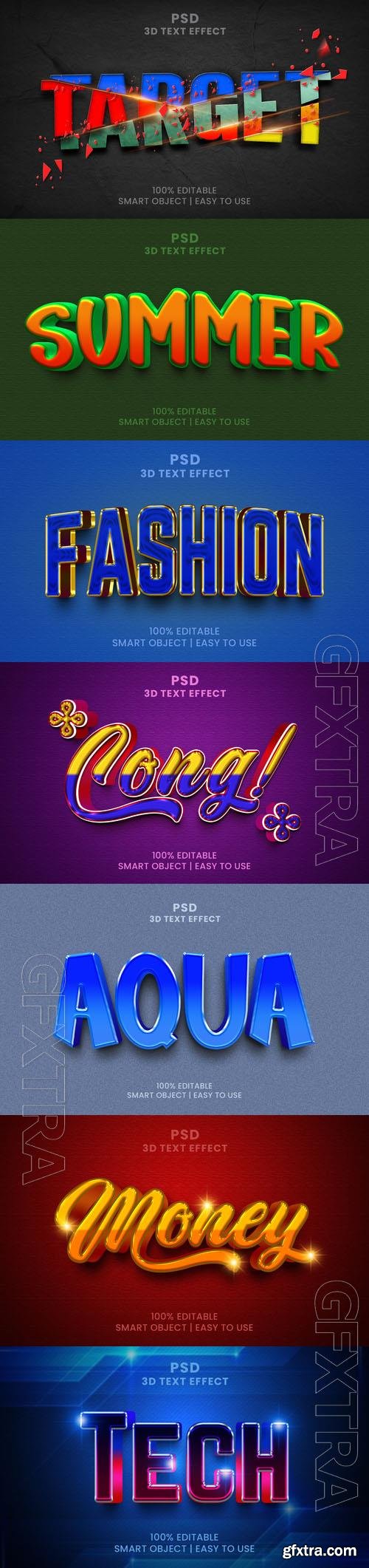 Psd style text effect editable set vol 424 