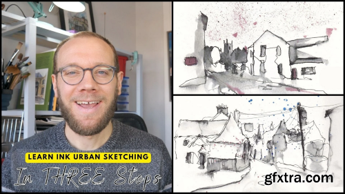 Quick Urban Sketching - Learn to Use Water Soluble Ink in Just Three Steps