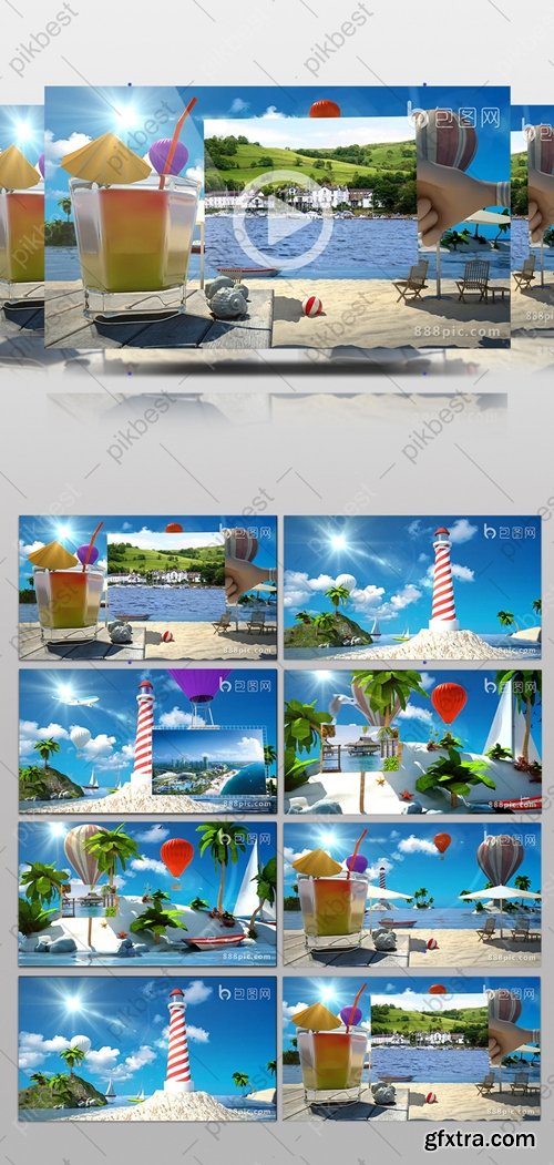 Dreamlike Summer Vaion Beach AE Template 127563